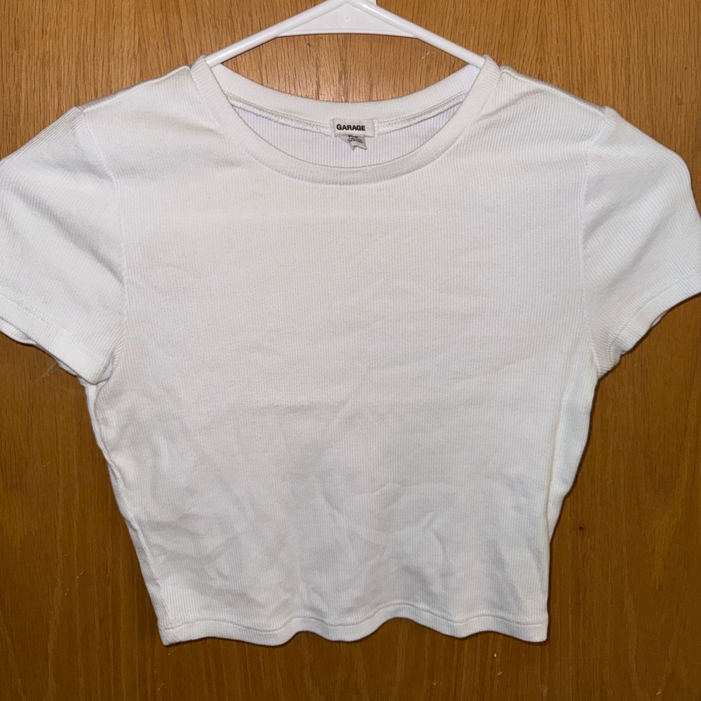 Garage Classic White Ribbed Tee